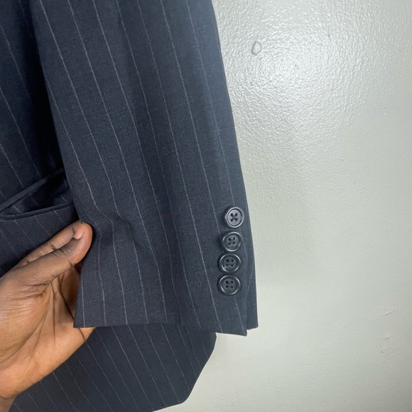 Hart Schaffner Marx Gray Sport Coat with Structured Shoulders  set size 40 R - Picture 7 of 11